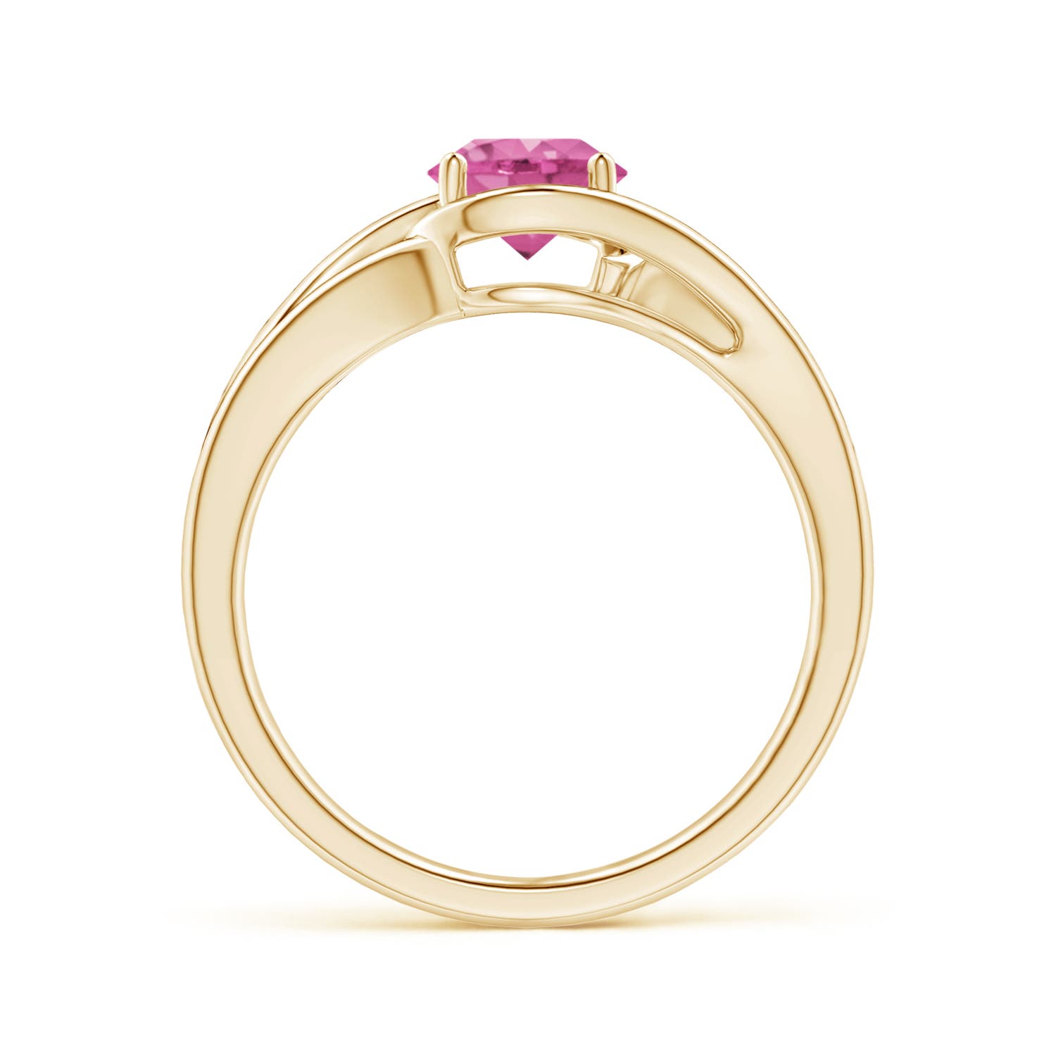 AAA - Pink Sapphire / 1 CT / 14 KT Yellow Gold