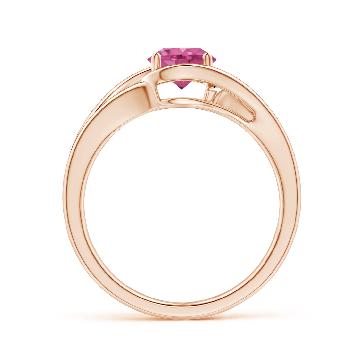 AAAA - Pink Sapphire / 1 CT / 14 KT Rose Gold