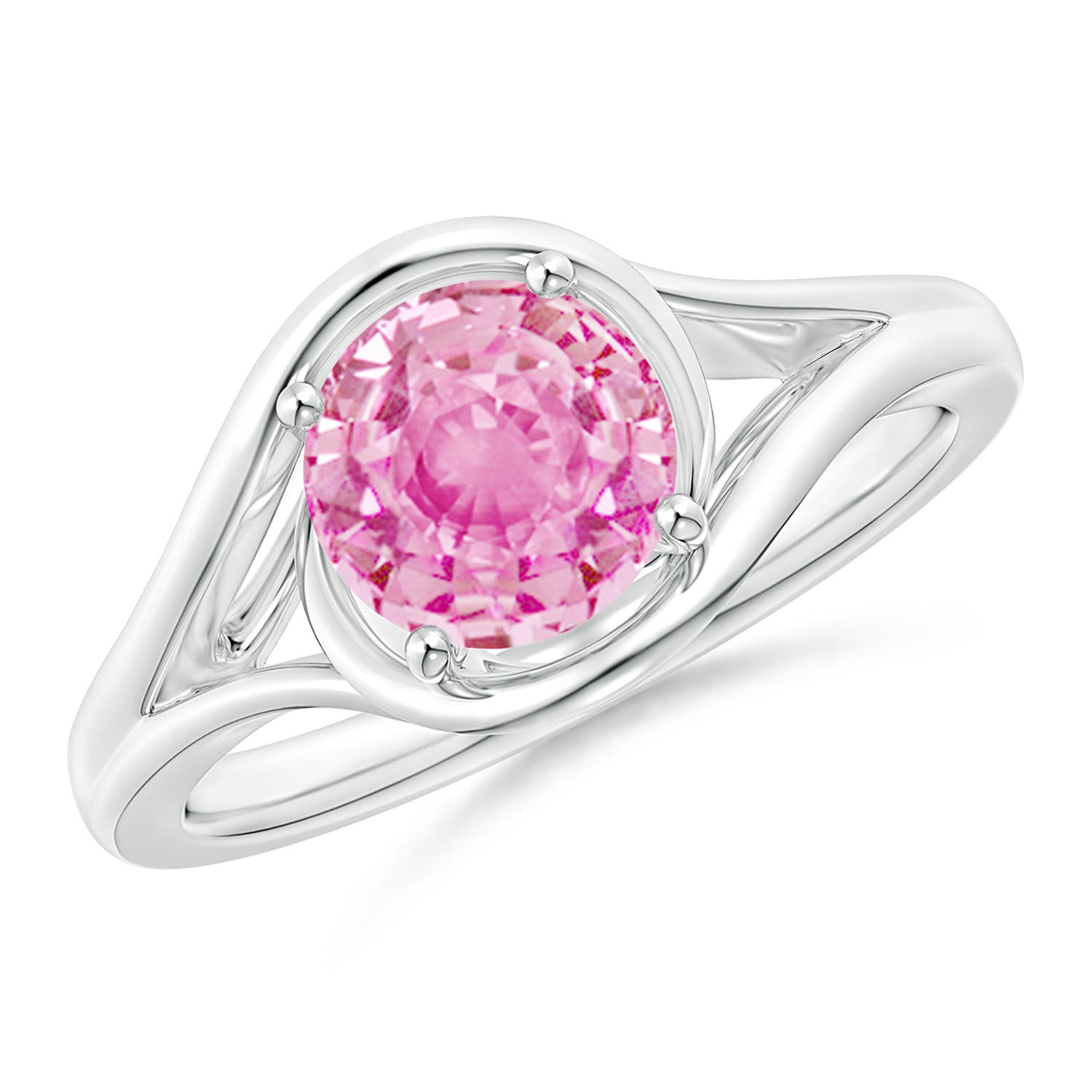 A - Pink Sapphire / 1.6 CT / 14 KT White Gold