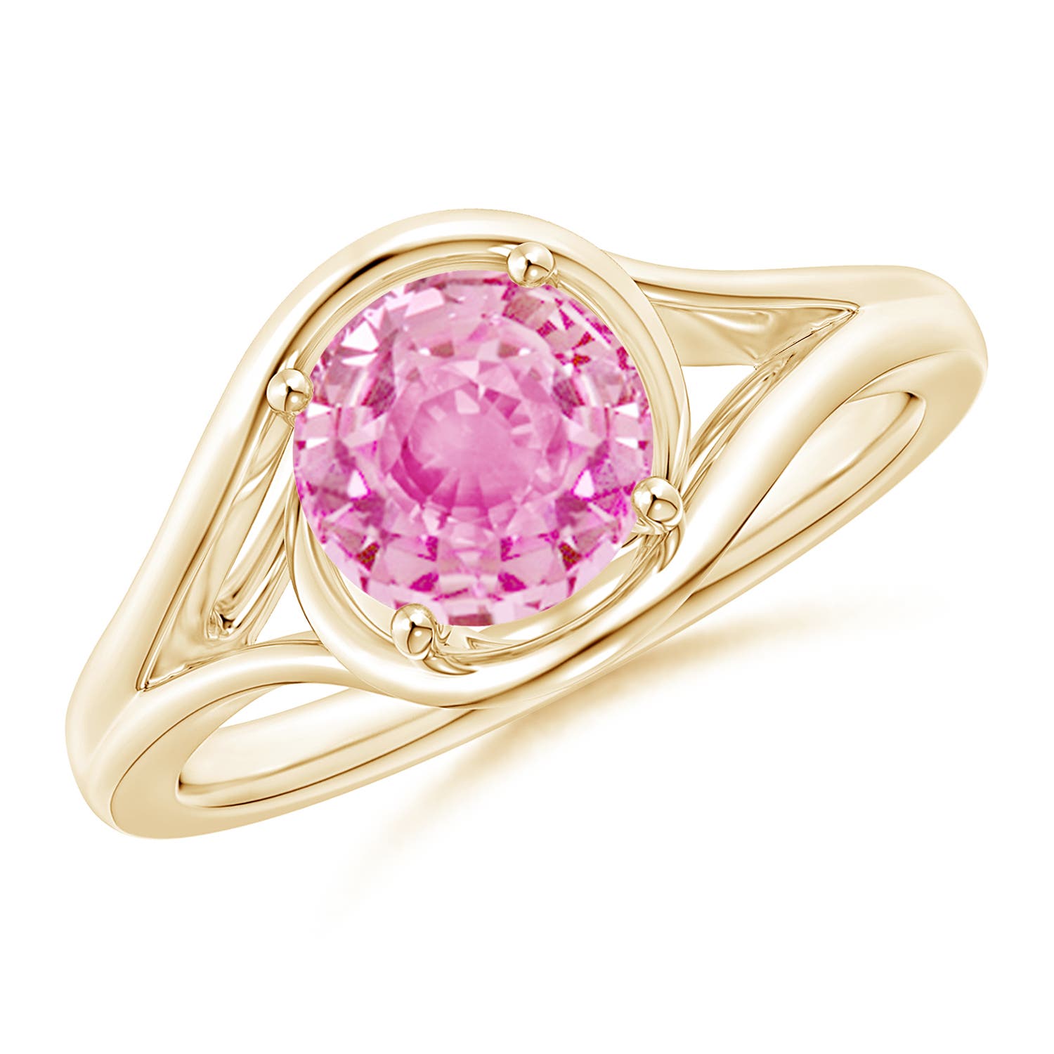 A - Pink Sapphire / 1.6 CT / 14 KT Yellow Gold