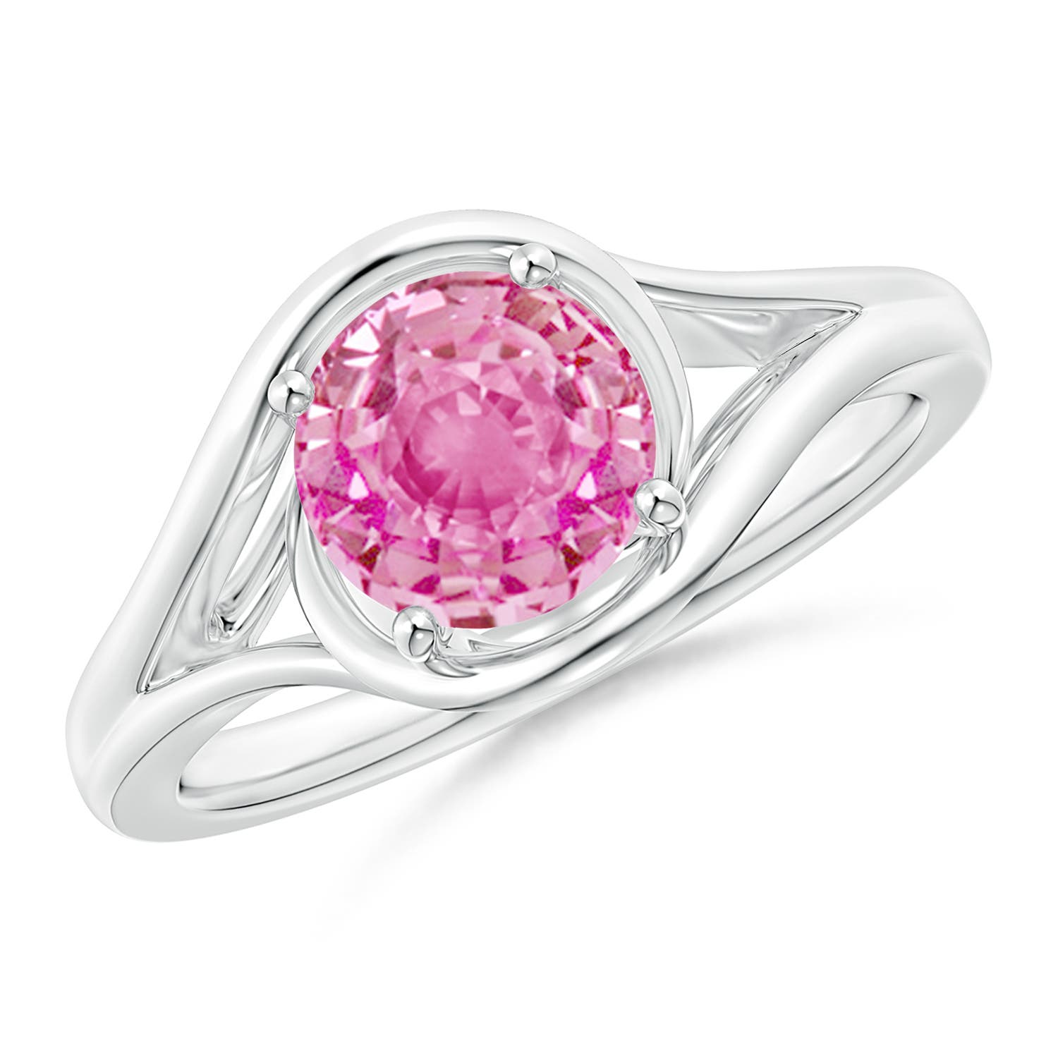 AA - Pink Sapphire / 1.6 CT / 14 KT White Gold