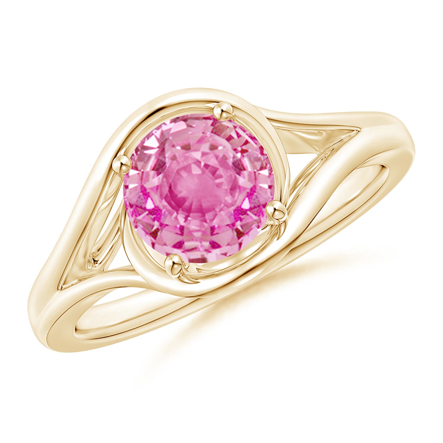 AA - Pink Sapphire / 1.6 CT / 14 KT Yellow Gold