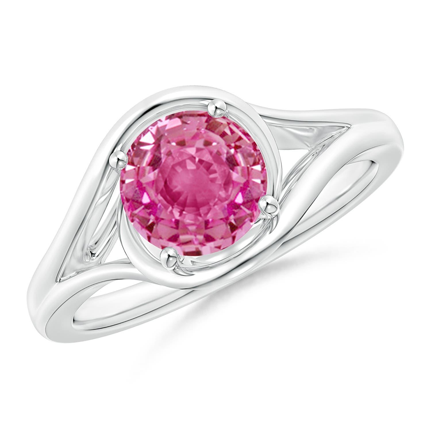 AAA - Pink Sapphire / 1.6 CT / 14 KT White Gold