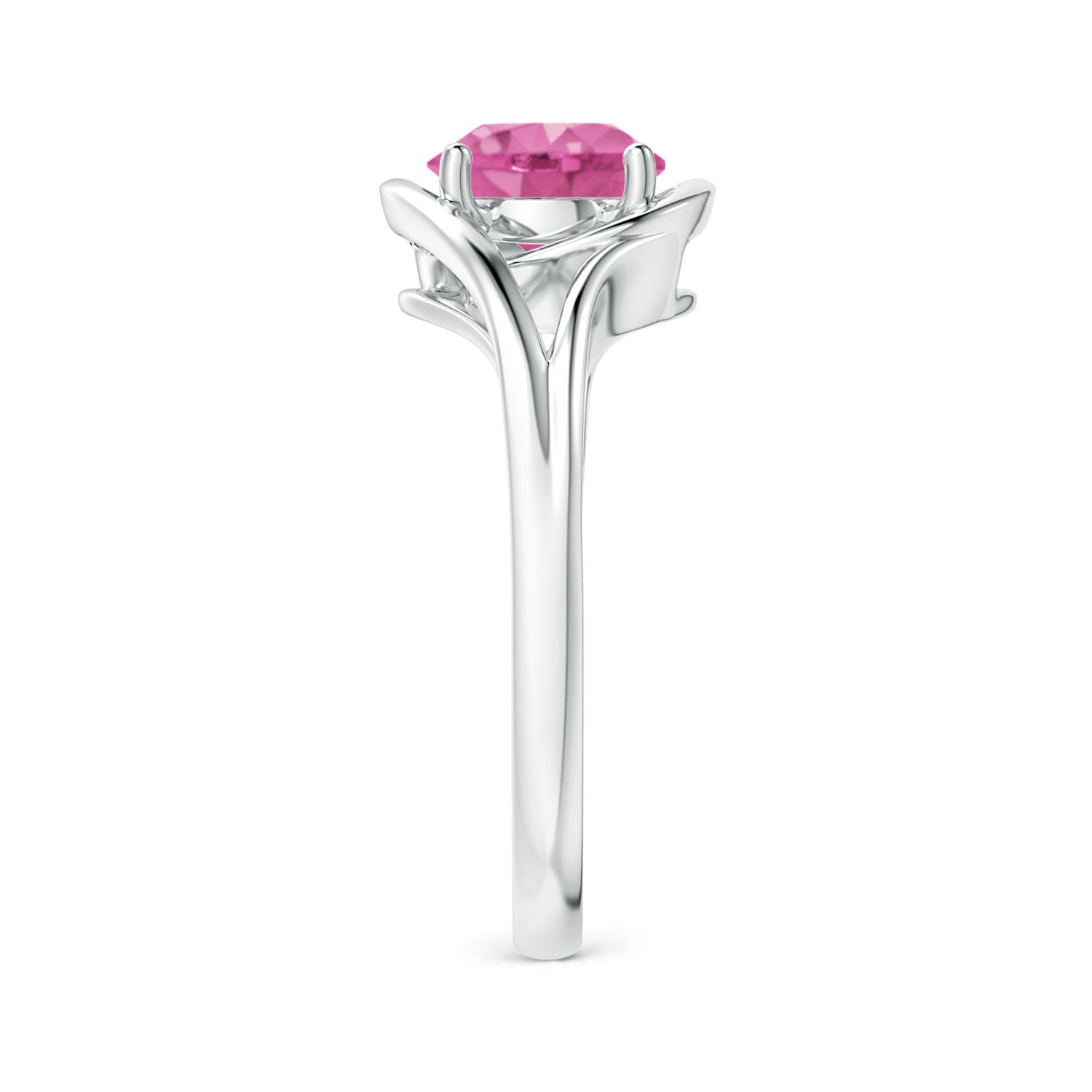 AAA - Pink Sapphire / 1.6 CT / 14 KT White Gold