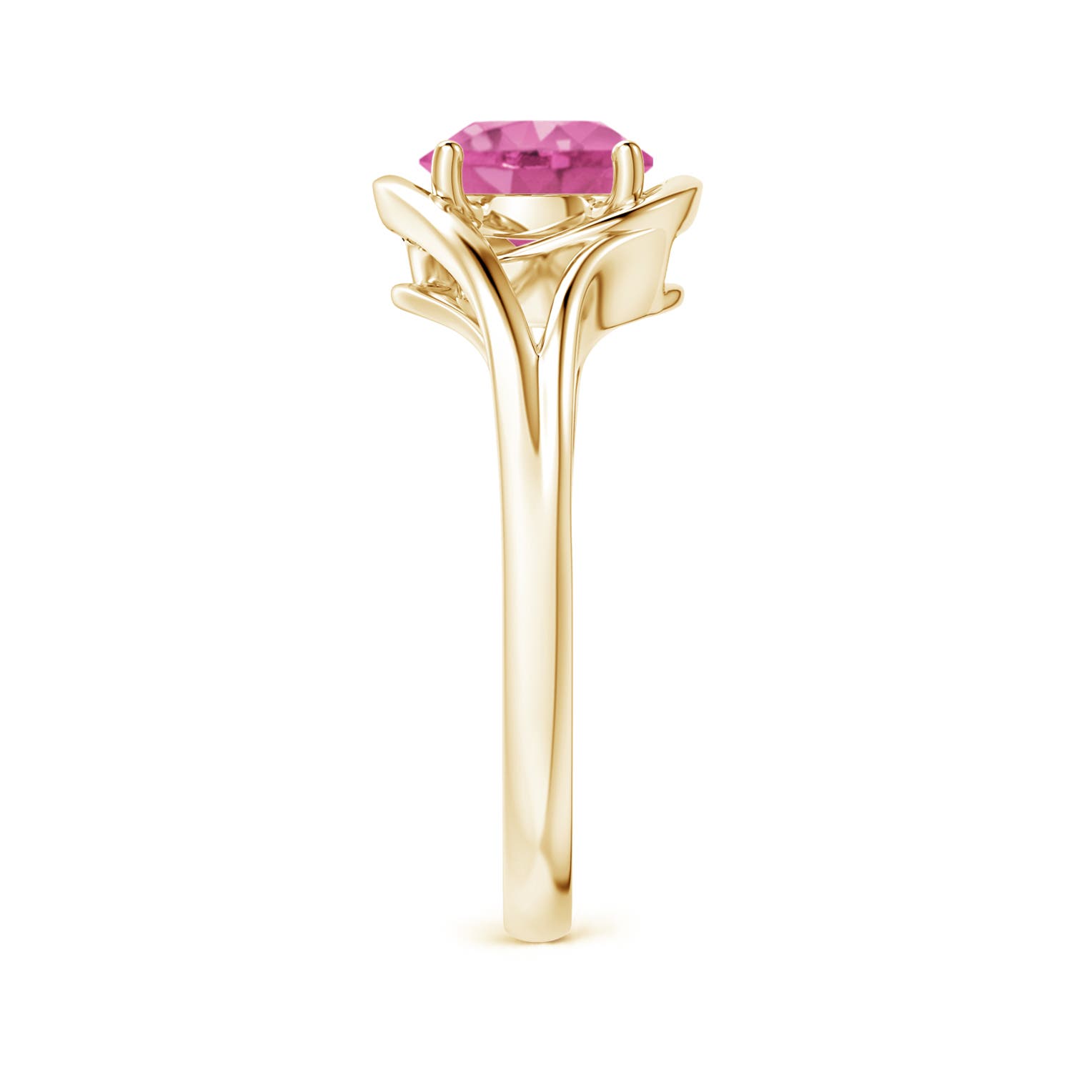 AAA - Pink Sapphire / 1.6 CT / 14 KT Yellow Gold