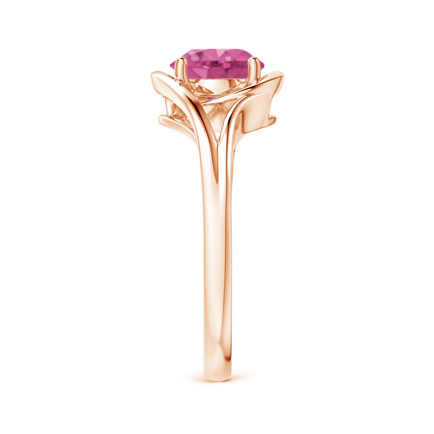 AAAA - Pink Sapphire / 1.6 CT / 14 KT Rose Gold