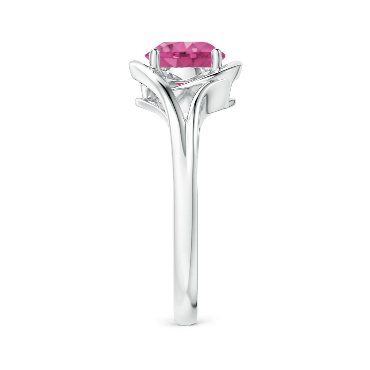 AAAA - Pink Sapphire / 1.6 CT / 14 KT White Gold