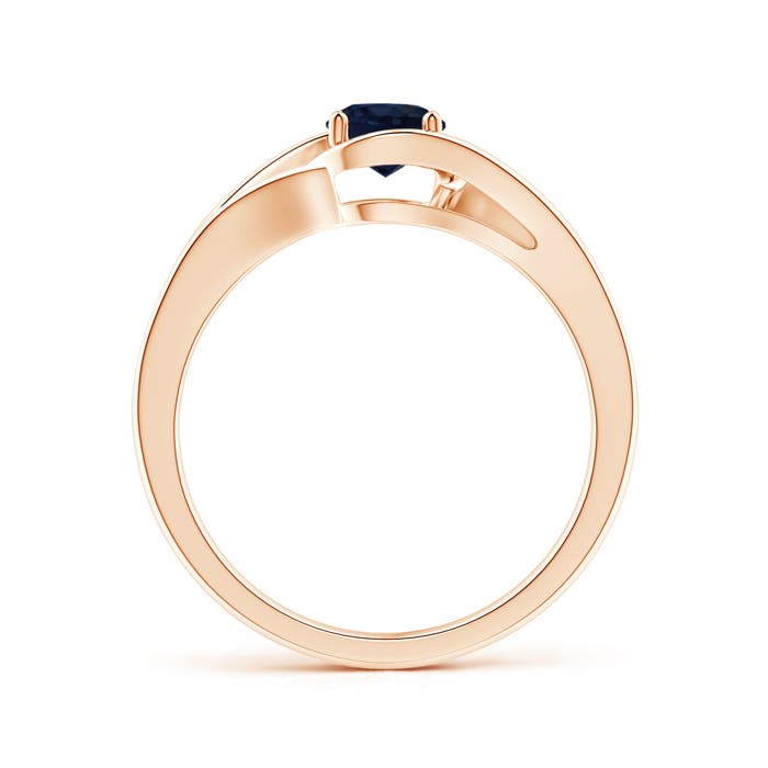 A - Blue Sapphire / 0.6 CT / 14 KT Rose Gold