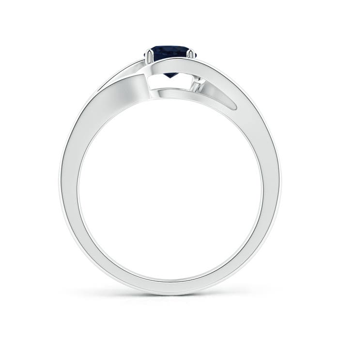 A - Blue Sapphire / 0.6 CT / 14 KT White Gold