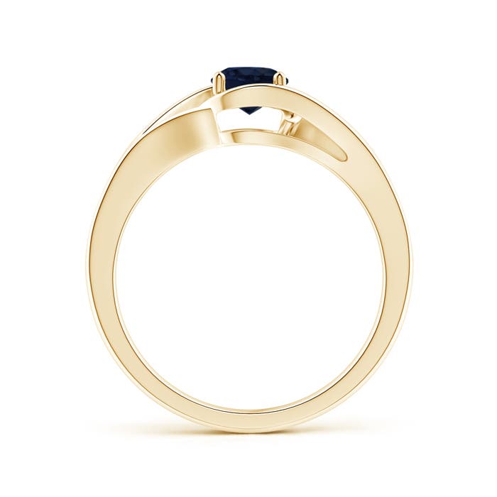 A - Blue Sapphire / 0.6 CT / 14 KT Yellow Gold