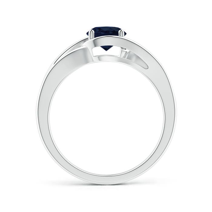 A - Blue Sapphire / 1 CT / 14 KT White Gold