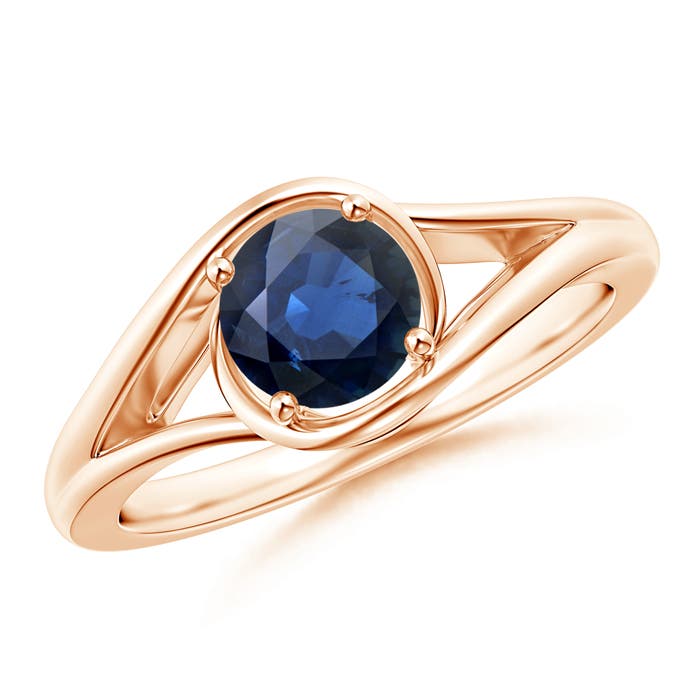 AA - Blue Sapphire / 1 CT / 14 KT Rose Gold