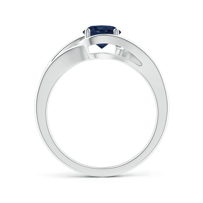 AA - Blue Sapphire / 1 CT / 14 KT White Gold