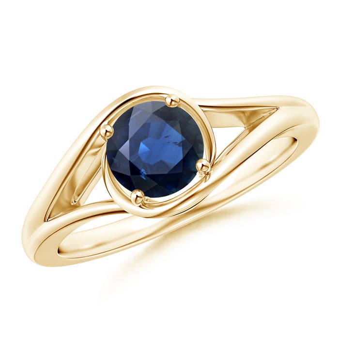 AA - Blue Sapphire / 1 CT / 14 KT Yellow Gold