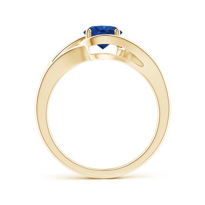 AAA - Blue Sapphire / 1 CT / 14 KT Yellow Gold