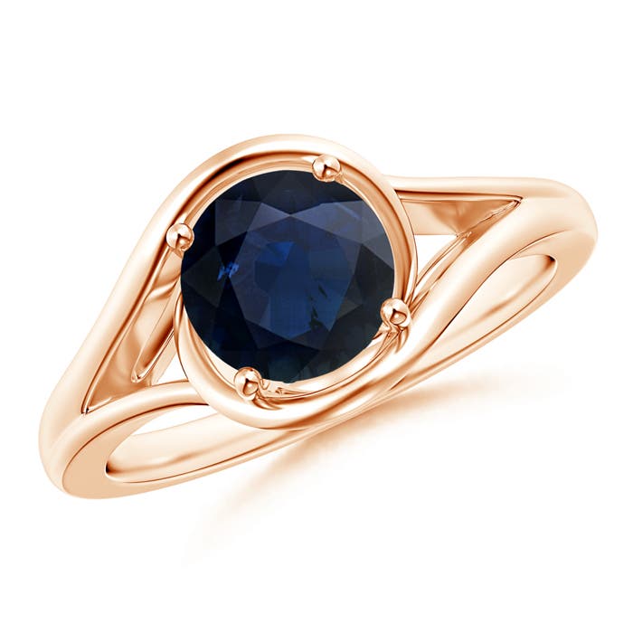 A - Blue Sapphire / 1.6 CT / 14 KT Rose Gold