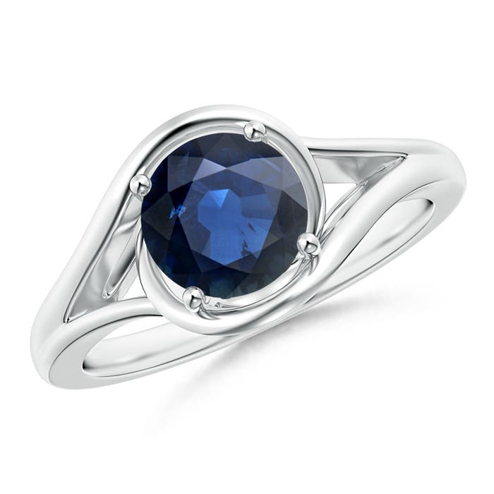 AA - Blue Sapphire / 1.6 CT / 14 KT White Gold