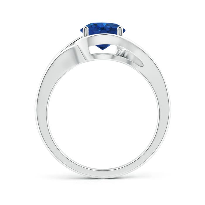 AAA - Blue Sapphire / 1.6 CT / 14 KT White Gold