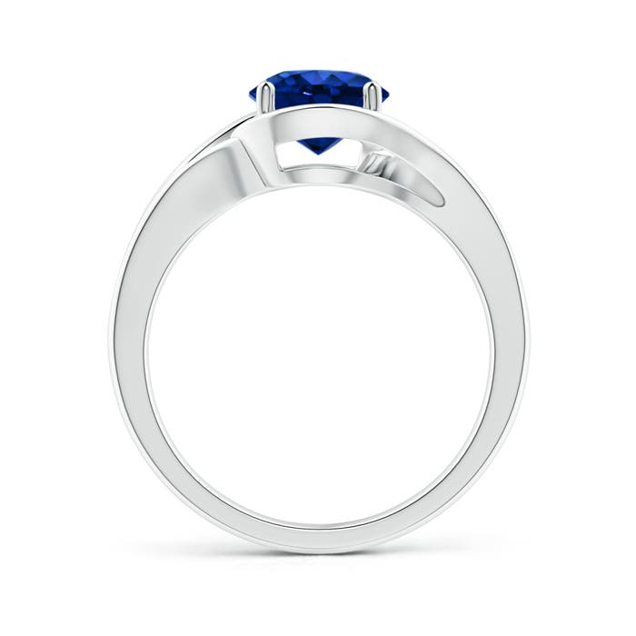 AAAA - Blue Sapphire / 1.6 CT / 14 KT White Gold