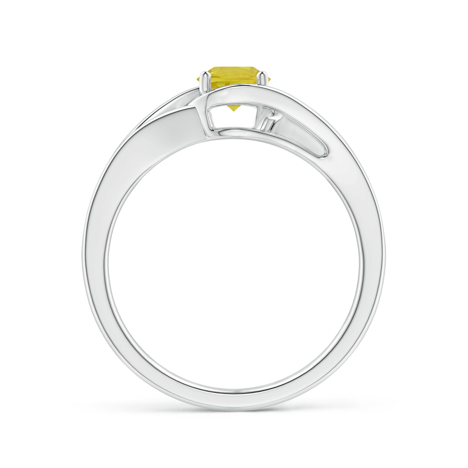 A - Yellow Sapphire / 0.53 CT / 14 KT White Gold