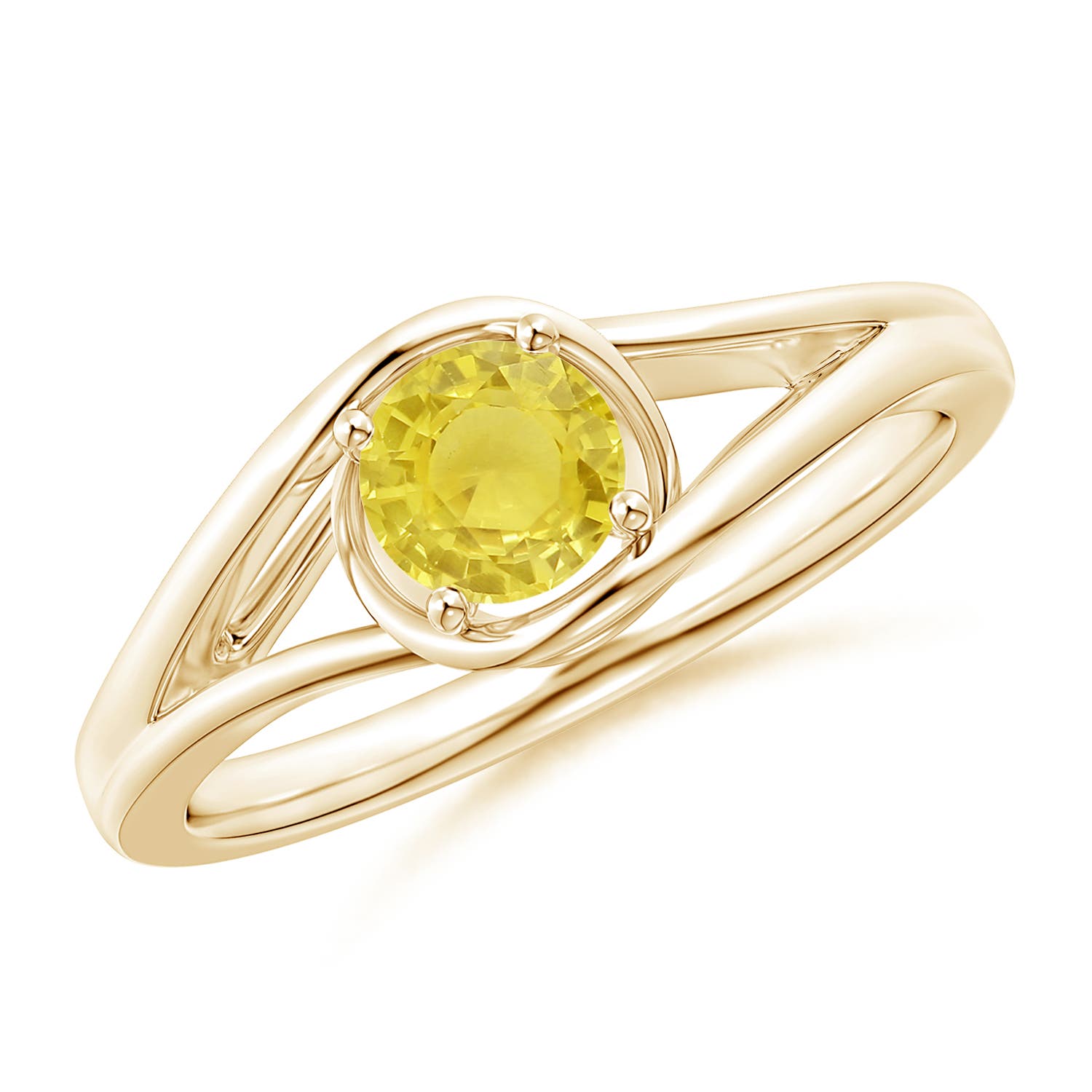 A - Yellow Sapphire / 0.53 CT / 14 KT Yellow Gold