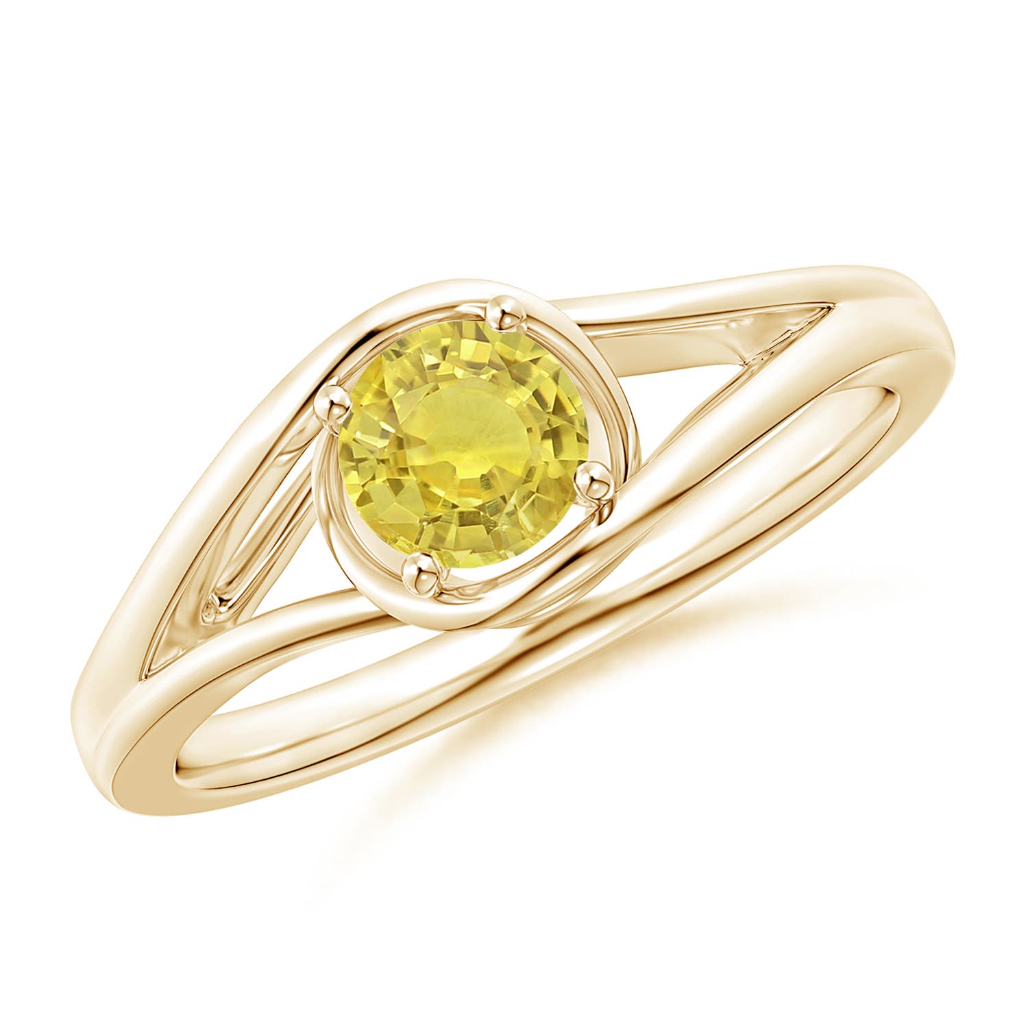 AA - Yellow Sapphire / 0.53 CT / 14 KT Yellow Gold