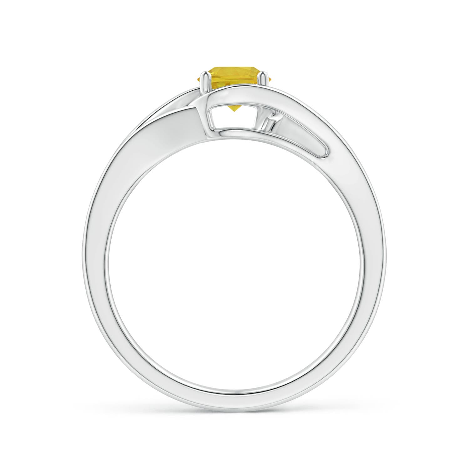 AAA - Yellow Sapphire / 0.53 CT / 14 KT White Gold