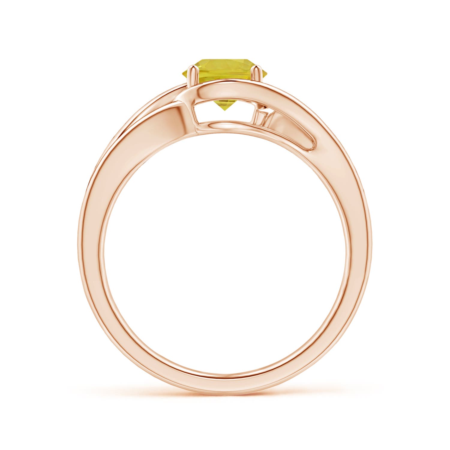 A - Yellow Sapphire / 1 CT / 14 KT Rose Gold