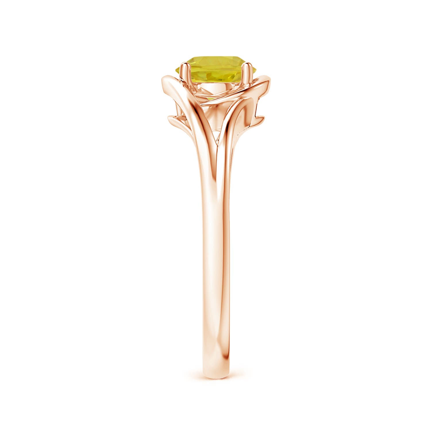 A - Yellow Sapphire / 1 CT / 14 KT Rose Gold