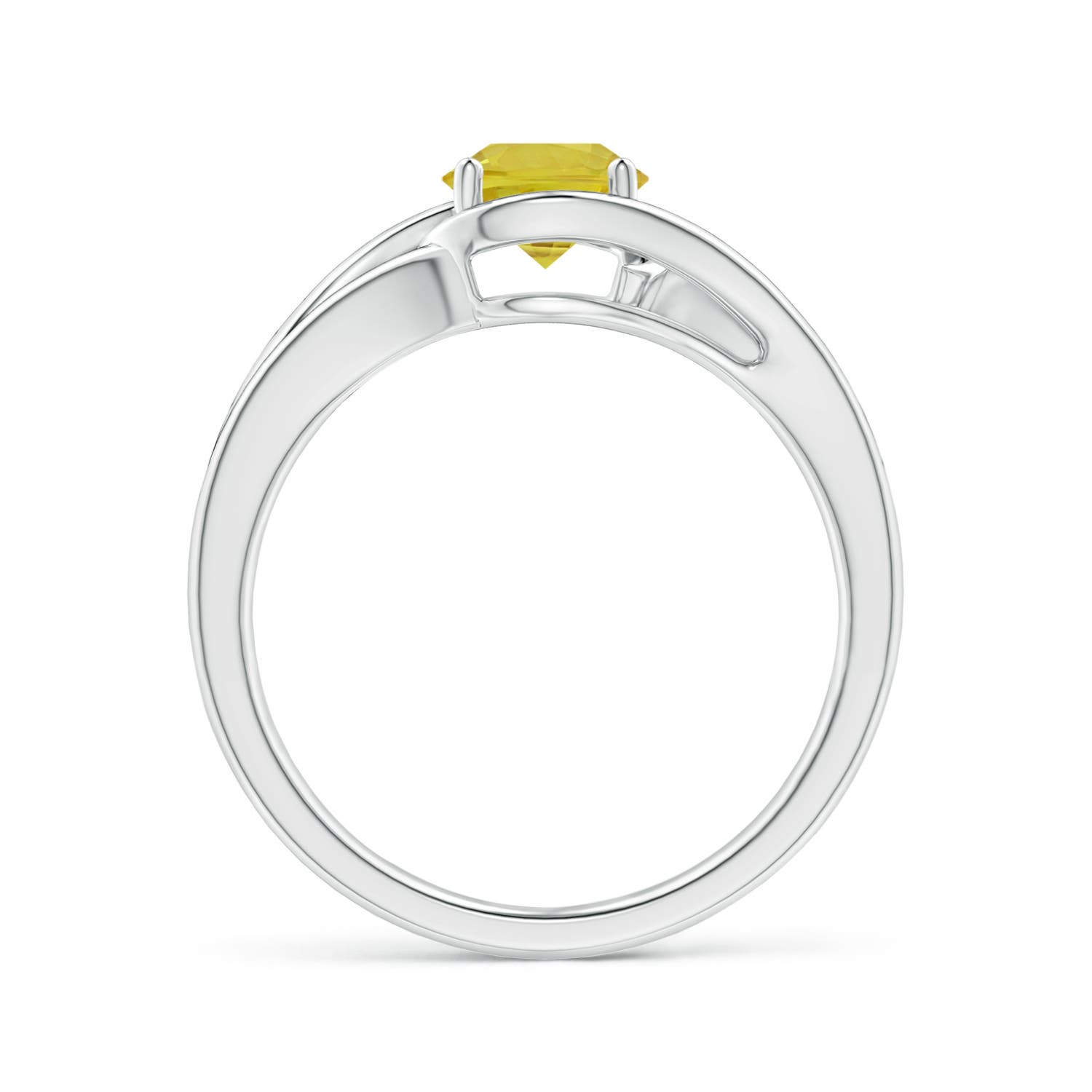 A - Yellow Sapphire / 1 CT / 14 KT White Gold