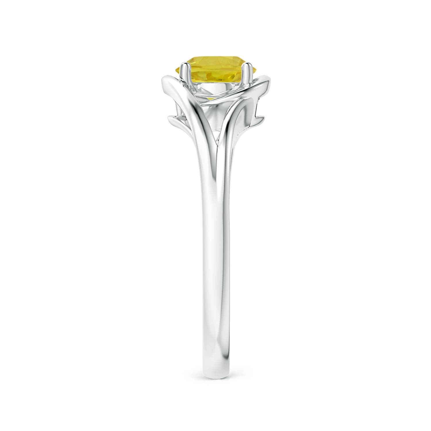 A - Yellow Sapphire / 1 CT / 14 KT White Gold