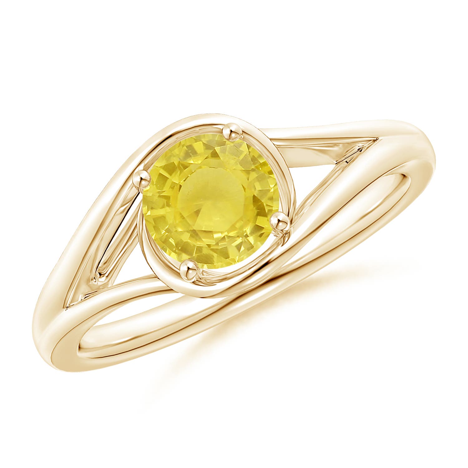 A - Yellow Sapphire / 1 CT / 14 KT Yellow Gold