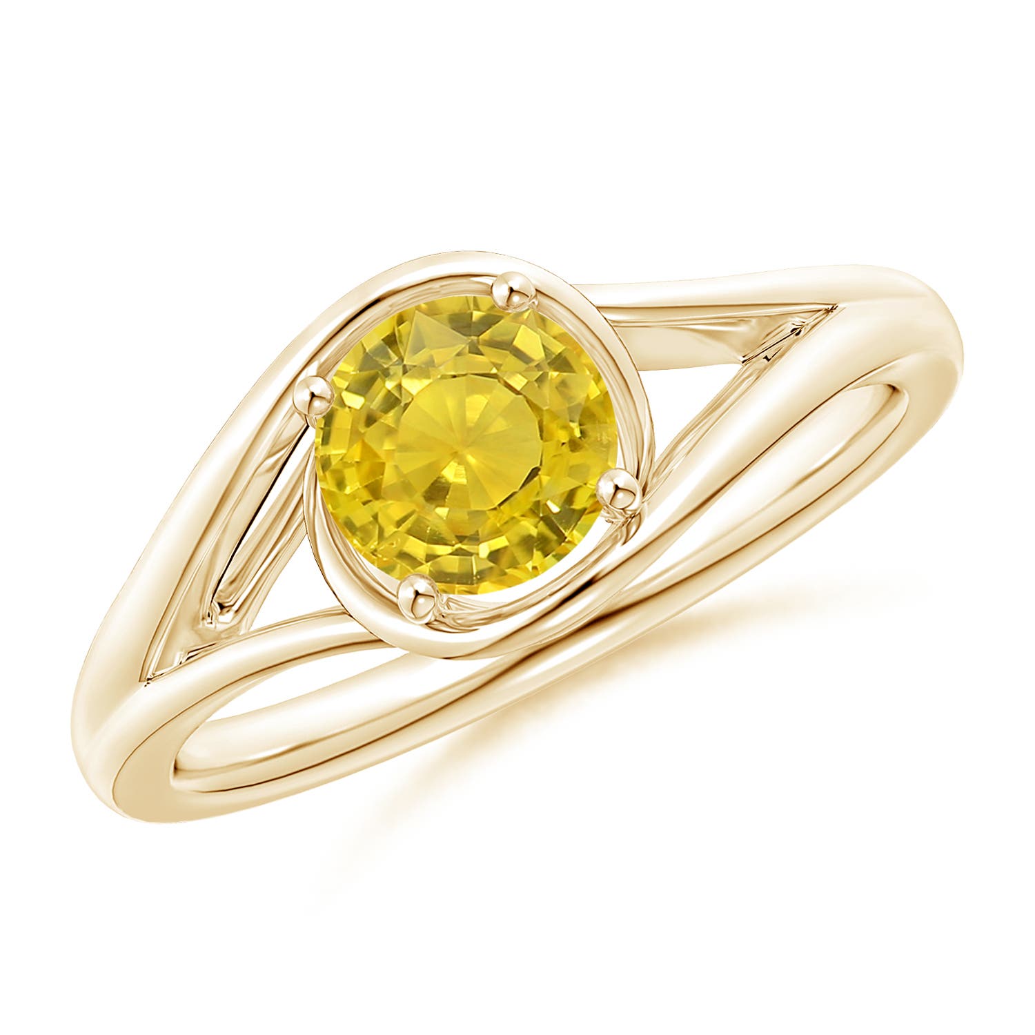 AAA - Yellow Sapphire / 1 CT / 14 KT Yellow Gold