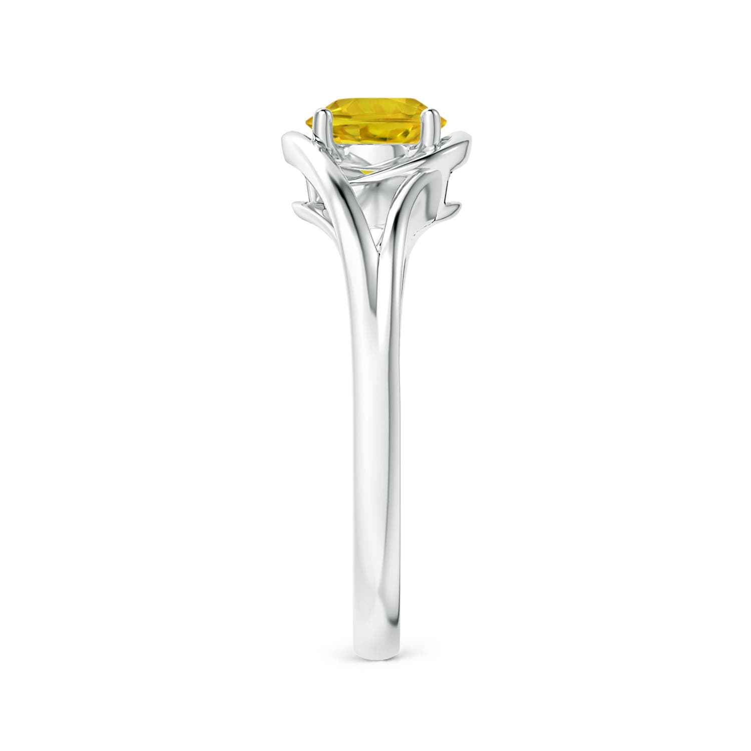 AAAA - Yellow Sapphire / 1 CT / 14 KT White Gold