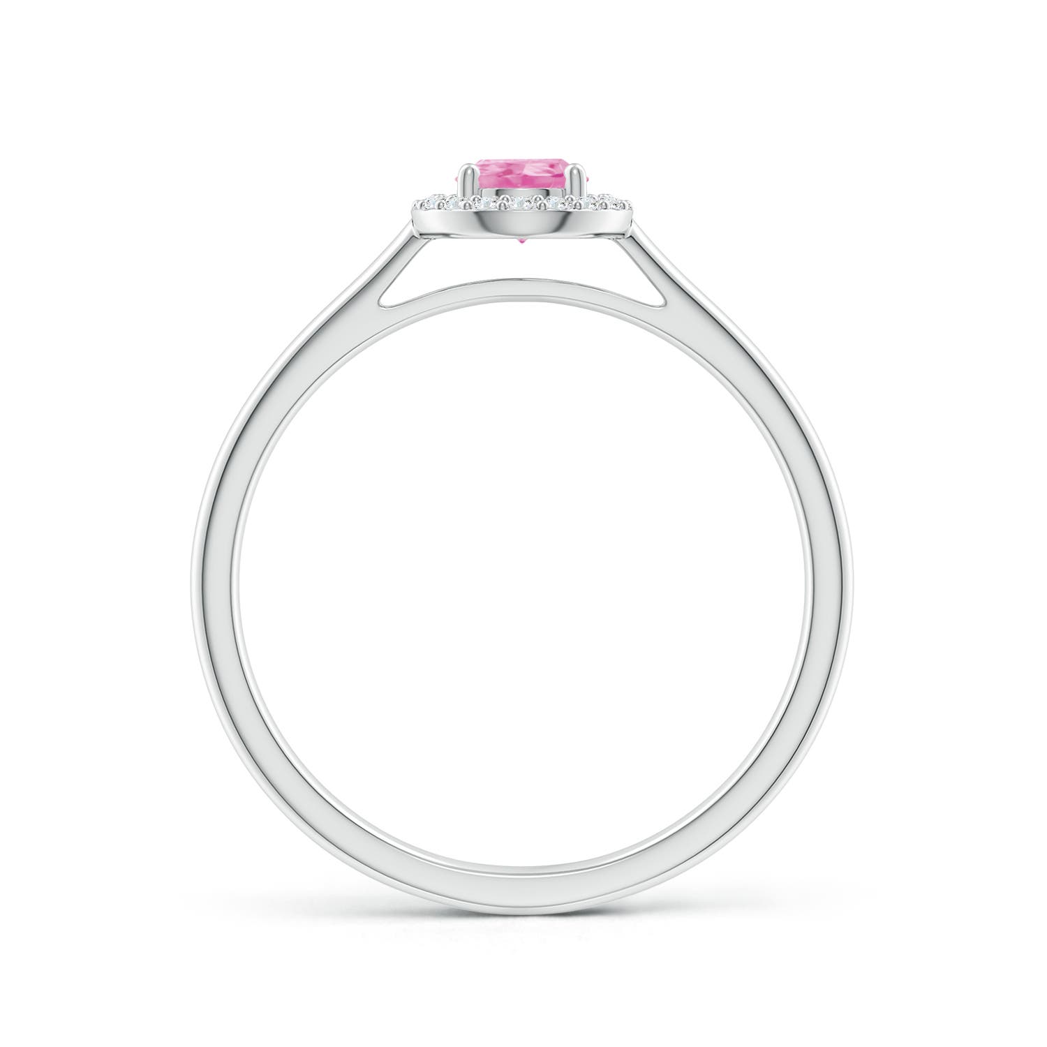 A - Pink Sapphire / 0.55 CT / 14 KT White Gold