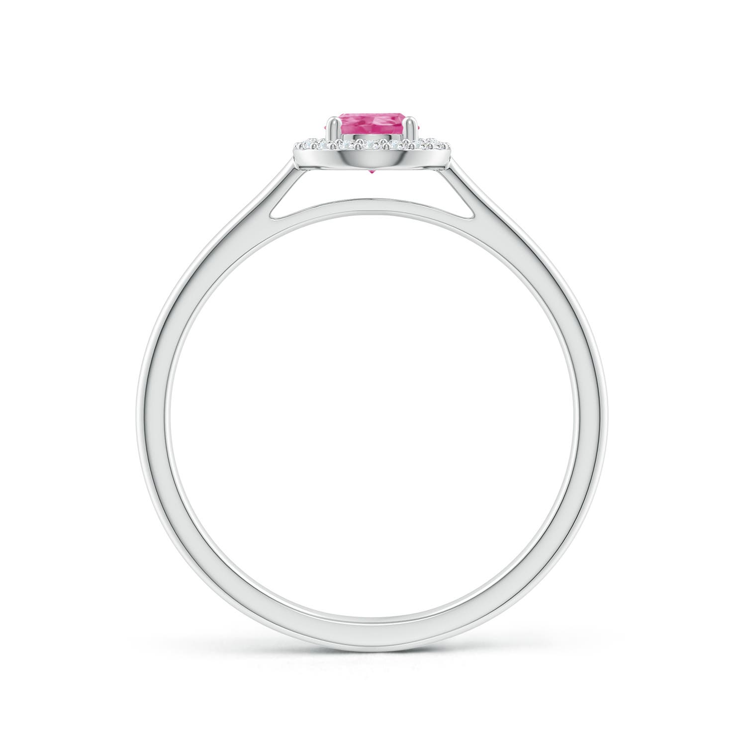 AAA - Pink Sapphire / 0.55 CT / 14 KT White Gold