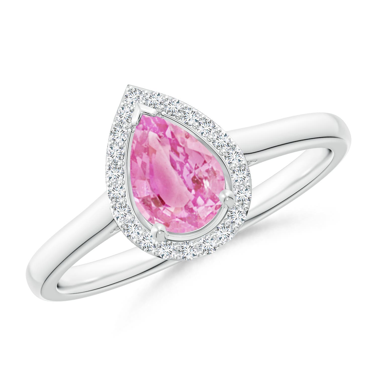 A - Pink Sapphire / 0.87 CT / 14 KT White Gold