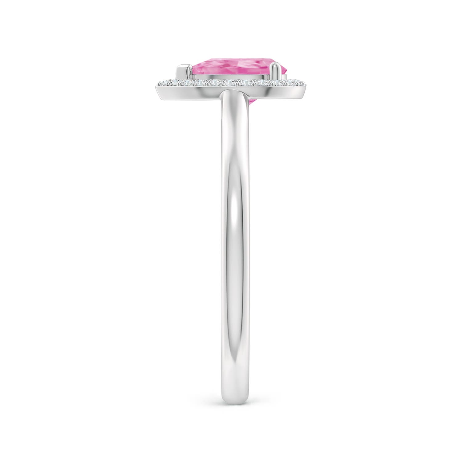 A - Pink Sapphire / 0.87 CT / 14 KT White Gold