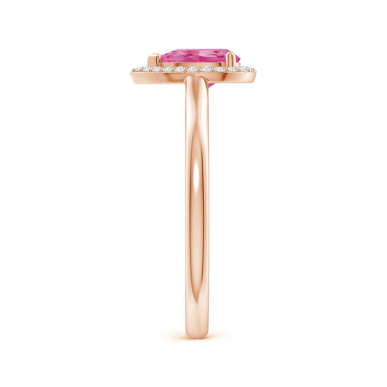 AAA - Pink Sapphire / 0.87 CT / 14 KT Rose Gold