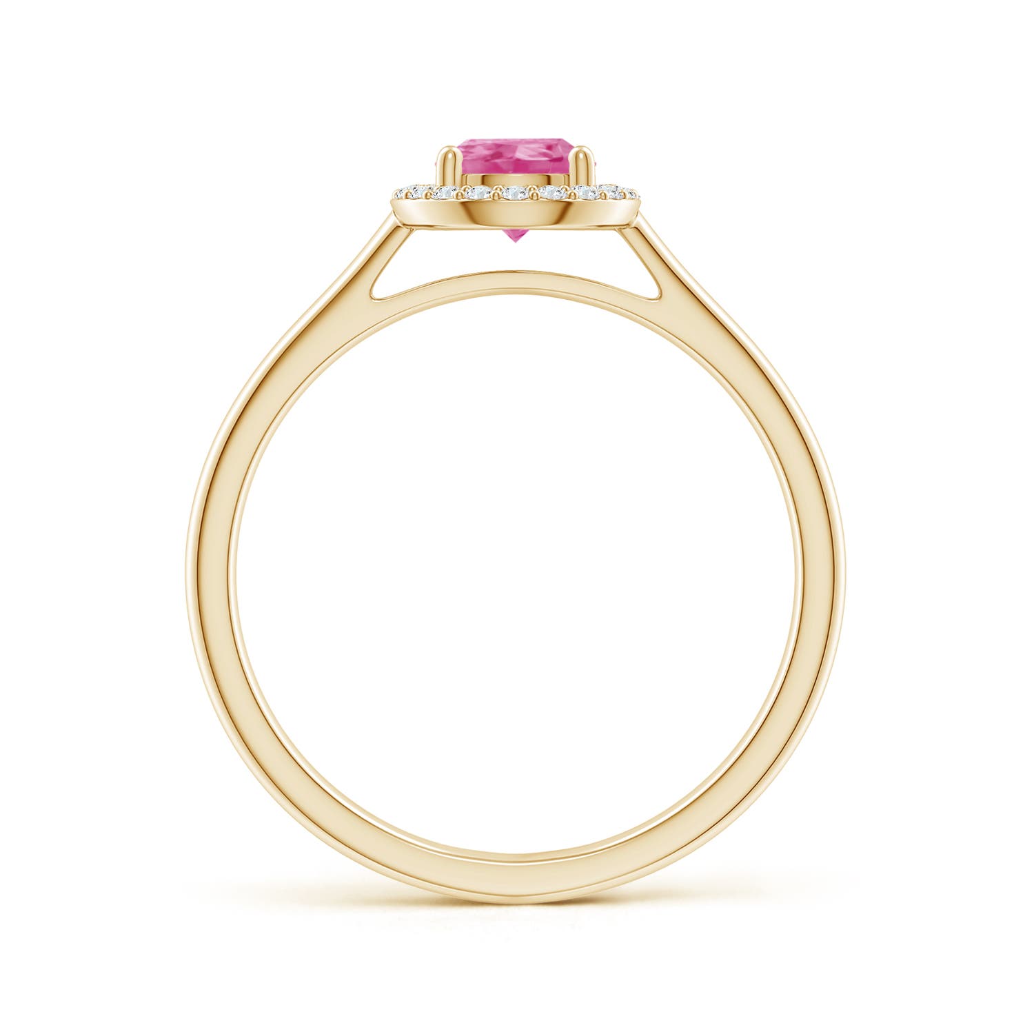 AAA - Pink Sapphire / 0.87 CT / 14 KT Yellow Gold