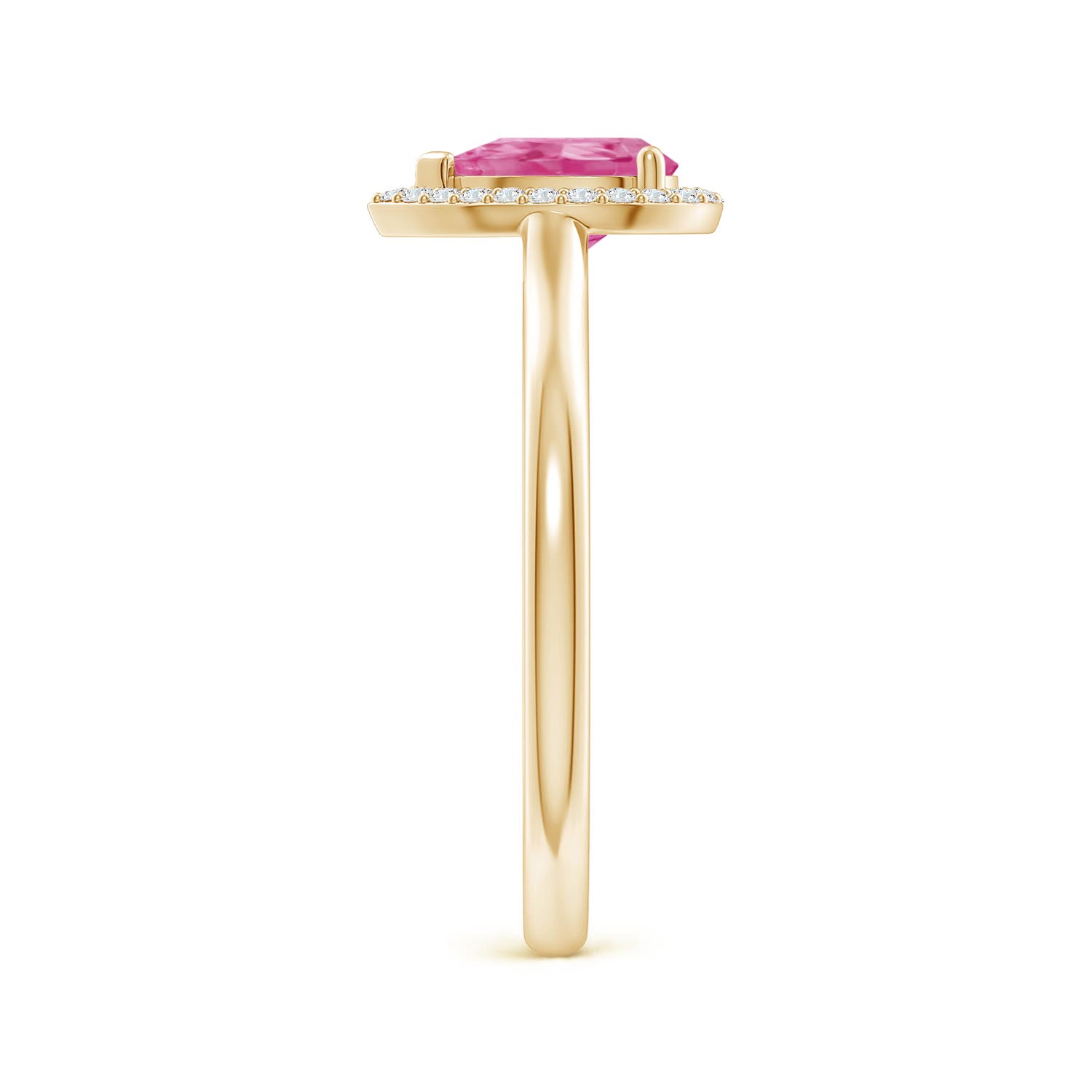 AAA - Pink Sapphire / 0.87 CT / 14 KT Yellow Gold