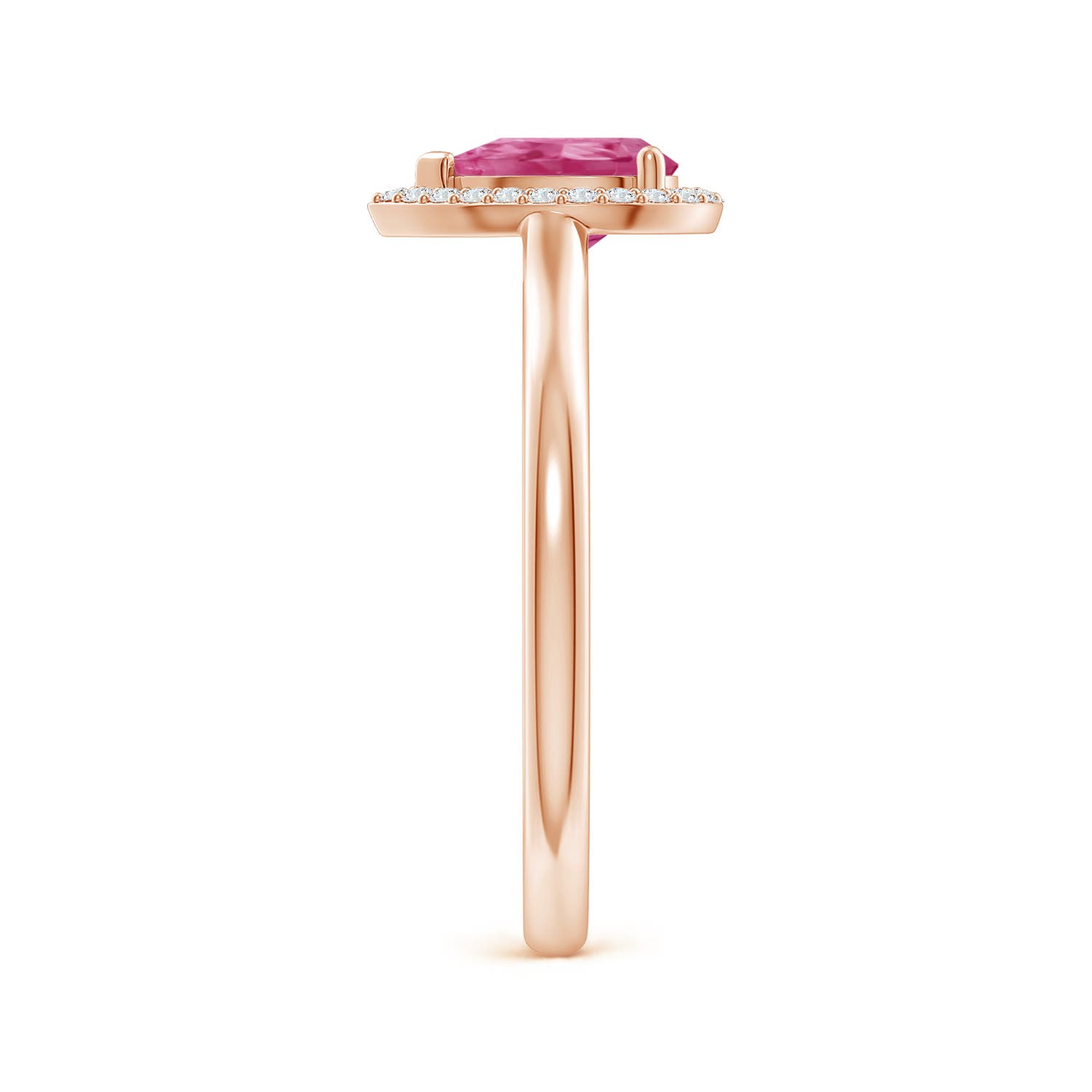 AAAA - Pink Sapphire / 0.87 CT / 14 KT Rose Gold