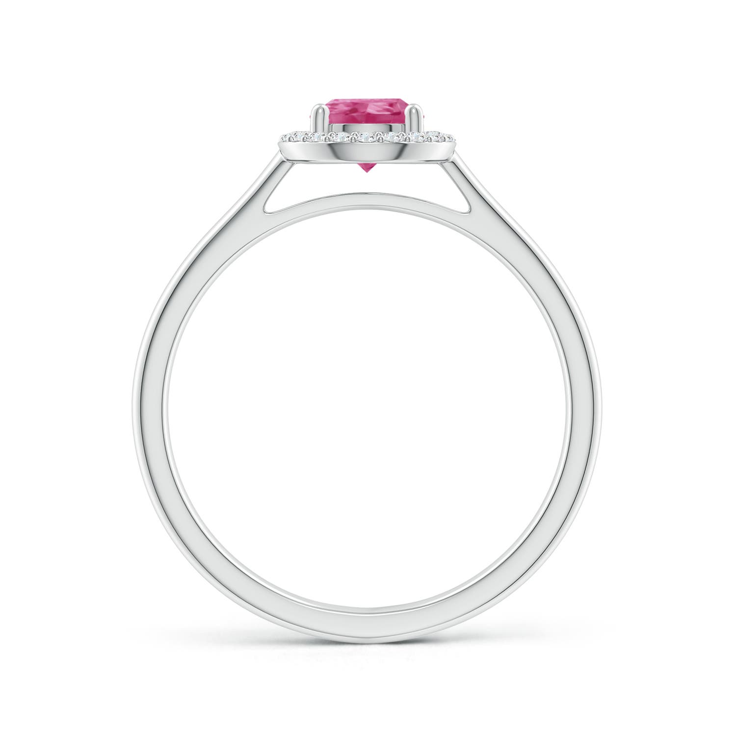 AAAA - Pink Sapphire / 0.87 CT / 14 KT White Gold