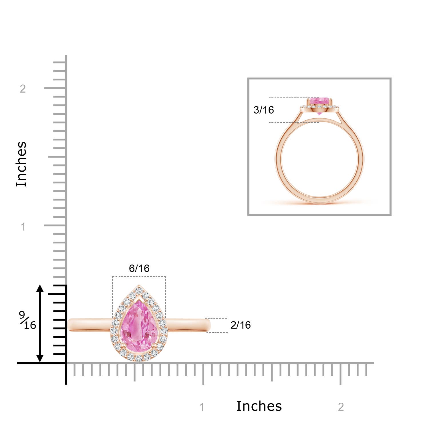 A - Pink Sapphire / 1.79 CT / 14 KT Rose Gold