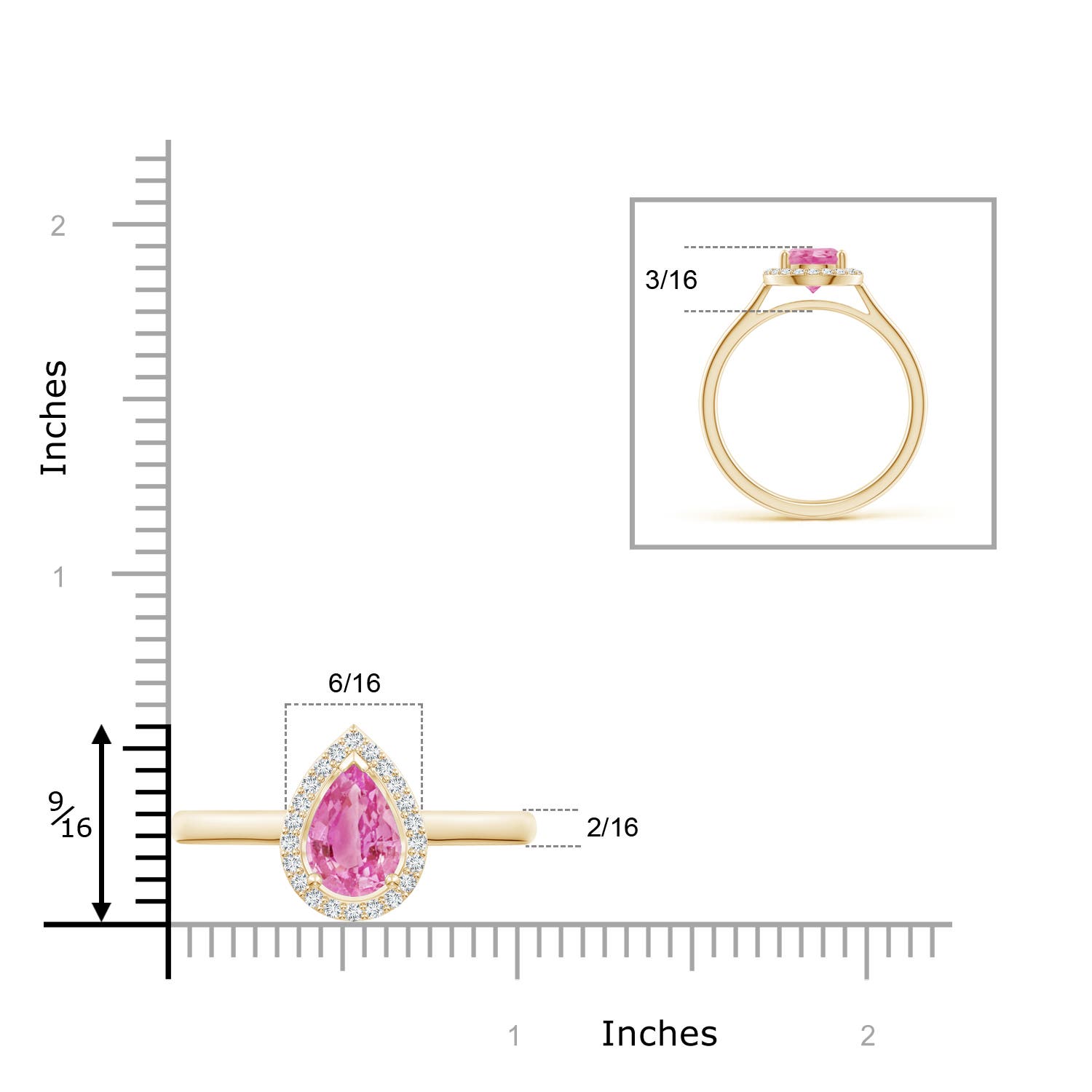 AA - Pink Sapphire / 1.79 CT / 14 KT Yellow Gold