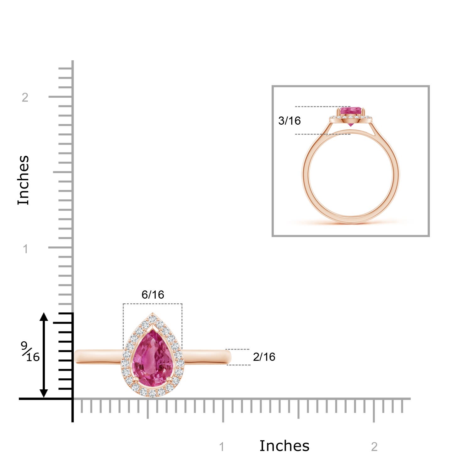 AAAA - Pink Sapphire / 1.79 CT / 14 KT Rose Gold