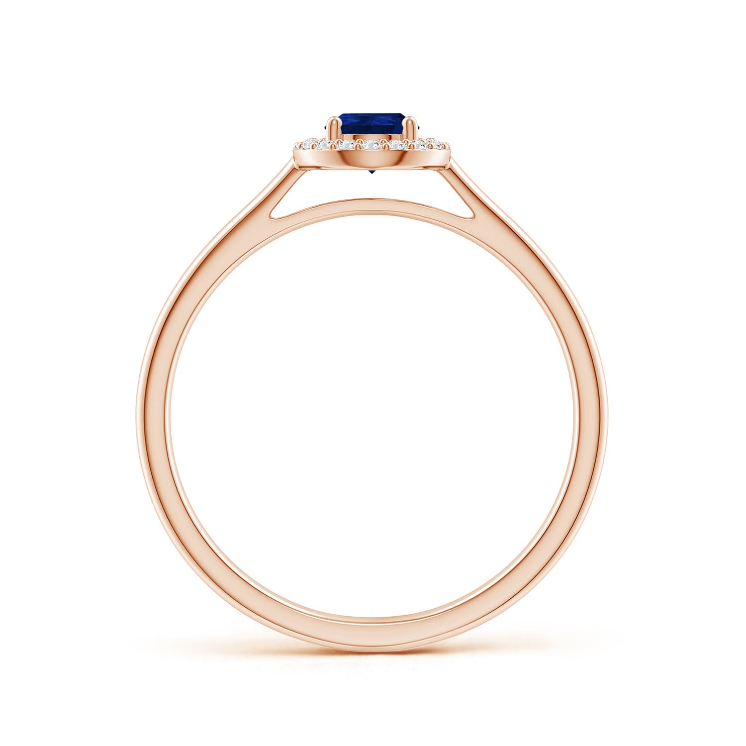 AA - Blue Sapphire / 0.5 CT / 14 KT Rose Gold