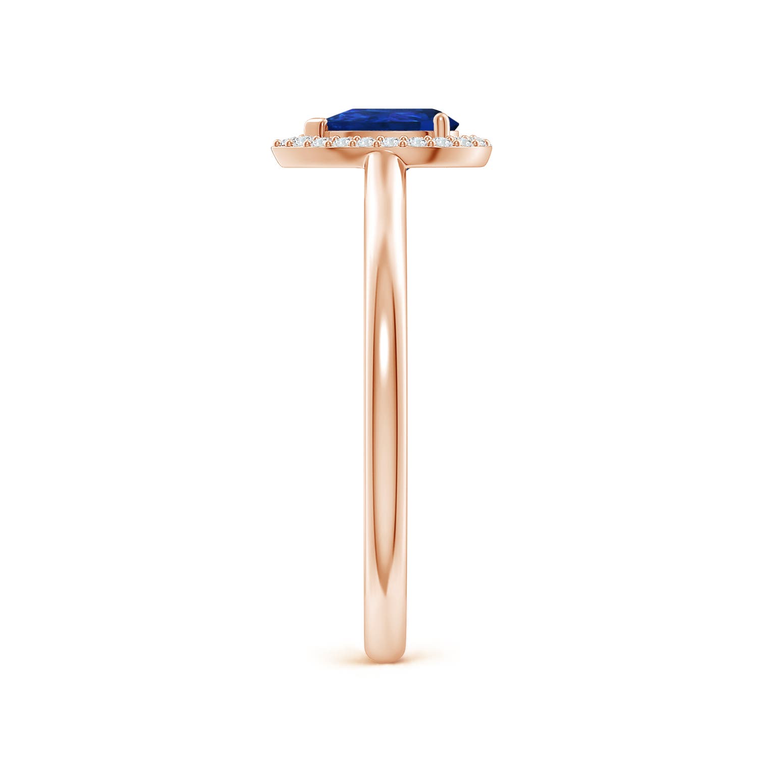 AAA - Blue Sapphire / 0.5 CT / 14 KT Rose Gold