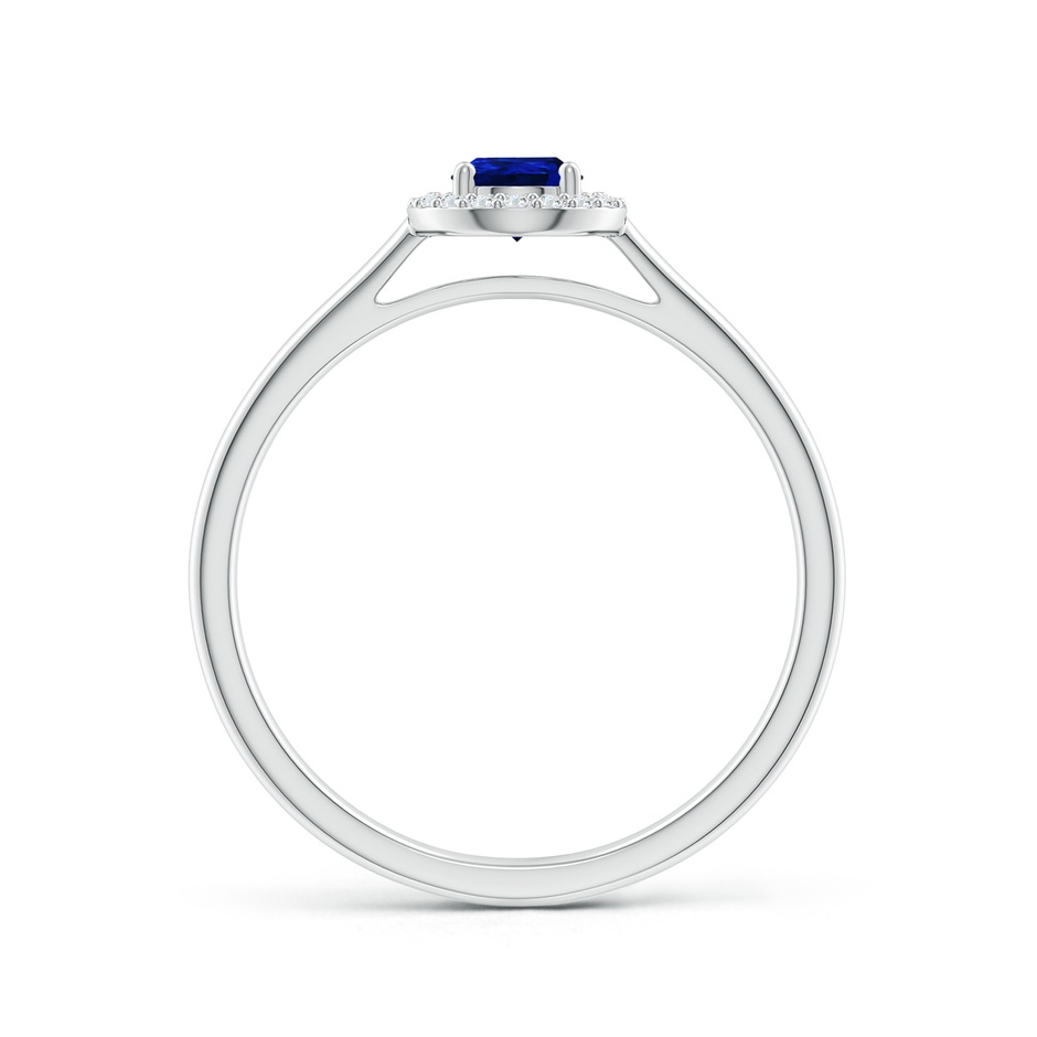 6x4mm AAAA Pear-Shaped Blue Sapphire Halo Ring in White Gold side-1