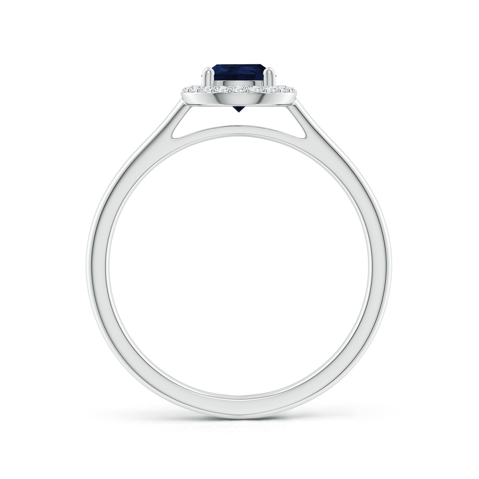 7x5mm A Pear-Shaped Blue Sapphire Halo Ring in P950 Platinum side-1